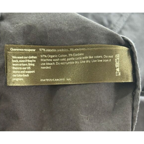 Eileen Fisher System Organic Cotton Blazer Navy Blue Lightweight 2-Button Size L - Picture 6 of 6